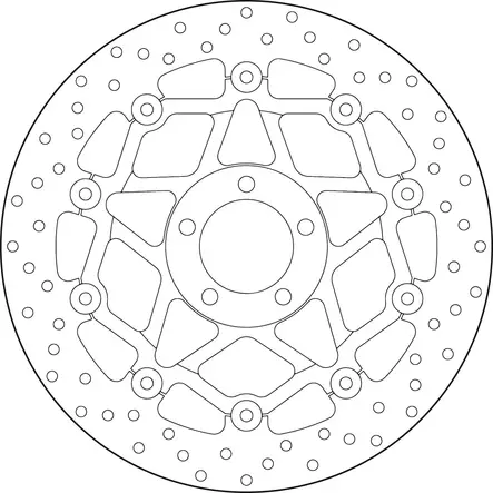 Moottoripyörän jarrulevy Brembo Serie Oro kelluva - Moottoripyörän jarrulevyt - 8020584622995 - 2