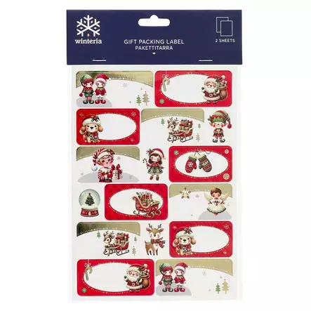 Joulutarroja 32kpl 2 arkkia elves - Paketointi - 6410416574745 - 2