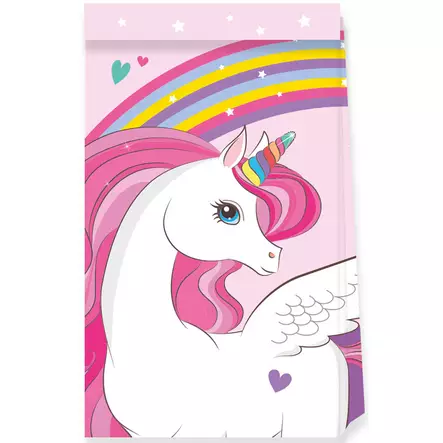 Yksisarvinen pussi pinkki lahjakassi  - Lahjapaperit ja lahjapussit - 5201184937655 - 1