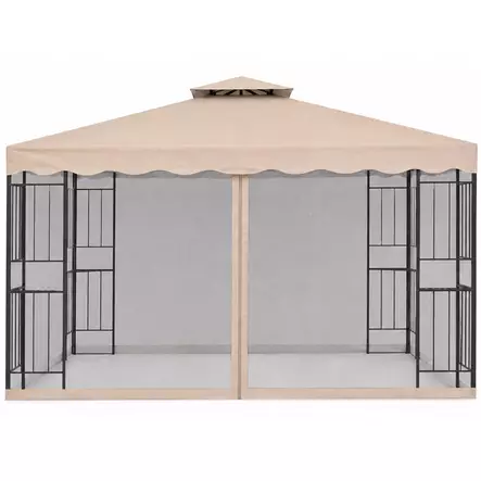 Paviljonki barcelona beige kattokangas ja hyönteisverkot - Paviljongit ja pergolat - 6438168105635 - 1