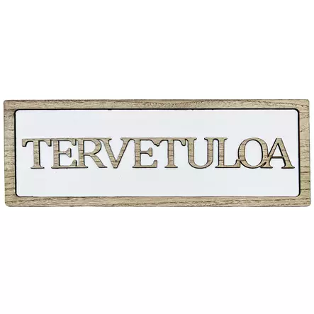 Tervetuloa kyltti puu - Koriste-esineet - 6416906716435 - 1