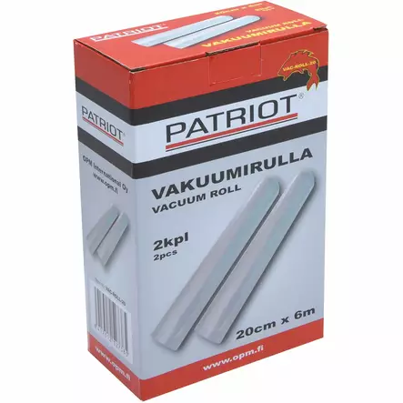 Patriot vakuumirulla 20 cm x 6 m 2 kpl - Vakuumikoneet, vakuumipussit ja rullat - 6417512527385 - 2