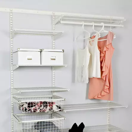 valkoinen koukku metallia vaatetangolle - Hyllykiskot, hyllykannattimet ja putket - 6414676002925 - 2