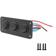 3 osainen usb kytkinpaneeli autoon - Caravan 12V sähkösennustarvikkeet - 6438471352115 - 1
