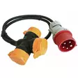Adapteri voimavirta 1m 16A IP44 - Jatkojohdot 400V ja työmaakeskukset - 6438140270825 - 1