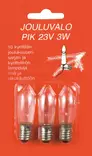 Airam varalamppu 23V 3W E10 3kpl - Varalamput - 6435200000965 - 2