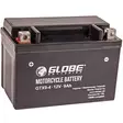 Globe gel 9ah akku lähikuva, huoltovapaa rakenne ja napamerkinnät - Pienkoneakut 5-10Ah - 6438255985195 - 1