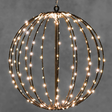 lämminvalkoinen led-valopallo 160led 30cm musta - Led-valopallot - 6410416212555 - 2