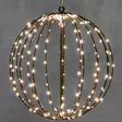 lämminvalkoinen led-valopallo 160led 30cm musta - Led-valopallot - 6410416212555 - 2