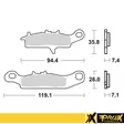 Jarrupalasarja eteen ProX KFX450R '08-14, KVF650 - Motocrosspyörien ja endurojen jarrupalat - 6438471311495 - 2