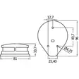 Osculati lateral venevalot mittakuva - Veneen kulkuvalot - 8033137053375 - 2
