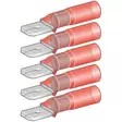 kutistelattaliitin 6,3mm 0,5-1,5mm2 5kpl punainen - Kutistesukat ja yleistarvikkeet - 6438255200755 - 1