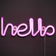 Hello tekstivalo neon pinkki finnlumor - Led-nauhat ja led-listat - 6410416480855 - 1