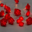 Ruusuvalosarja 20led punainen finnlumor - Paristovalosarjat - 6410416419275 - 1