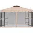 Paviljonki barcelona beige kattokangas ja hyönteisverkot - Paviljongit ja pergolat - 6438168105635 - 1