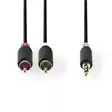 stereoaudiokaapeli 3,5mm uros - RCA-, AUX- ja audiokaapelit - 5412810265015 - 2