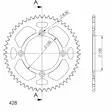 Takaratas Supersprox Alu 52T Sininen - Motocrossin ja enduron takahammasarattaat - 6438471310795 - 3