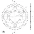 Takaratas Supersprox Stealth TM Kulta 49 - Motocrossin ja enduron takahammasarattaat - 8592165054445 - 3