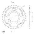 Takaratas Supersprox Stealth vihreä 50T - Motocrossin ja enduron takahammasarattaat - 8592165095585 - 2