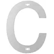 Tarmo talokirjain c 100 mm ruostumaton teräs kopio - Talonumerot - 6410416567235 - 1