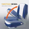 Veneen taitettava pehmeä penkki sinivalkoinen - Veneen istuimet ja istuintarvikkeet - 6438471350555 - 3