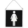 metallinen WC-kyltti naistenvessaan - Pientarvikkeet - 6410413309845 - 1