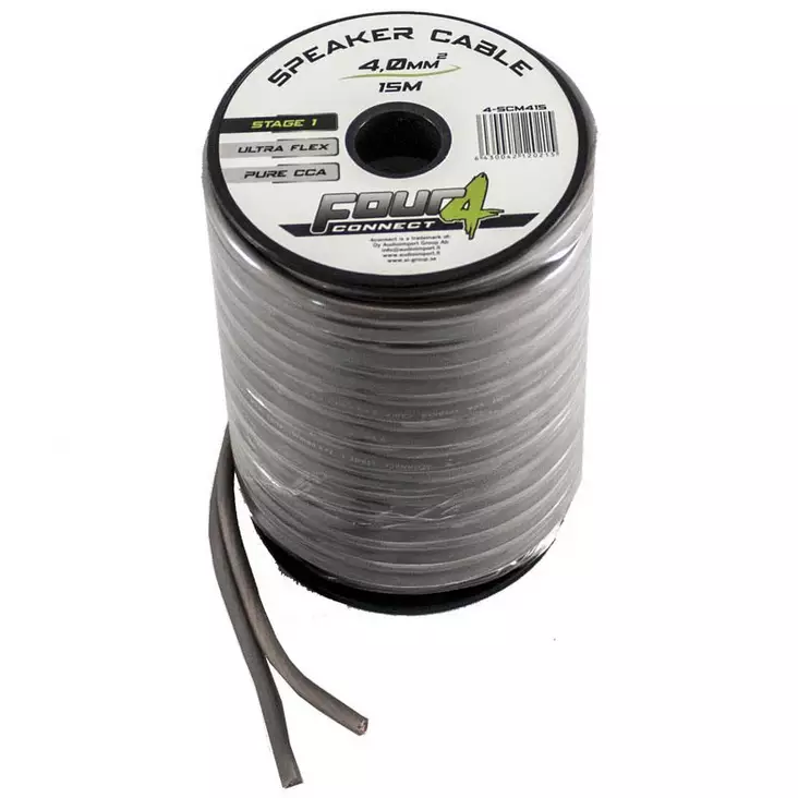 Four connect 4 scm415 minikela 2x4,0mm2, 15m - Kaiutinjohdot ja virtakaapelit - 6430042120215 - 1