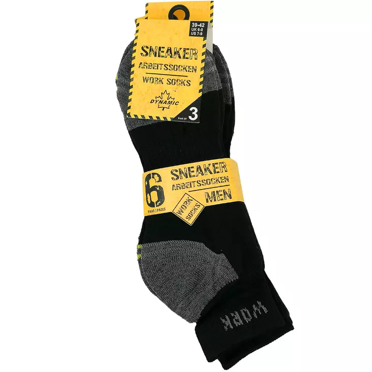 Nilkkasukat mustat 6 paria - Sukat ja vyöt - 4047445511575 - 1