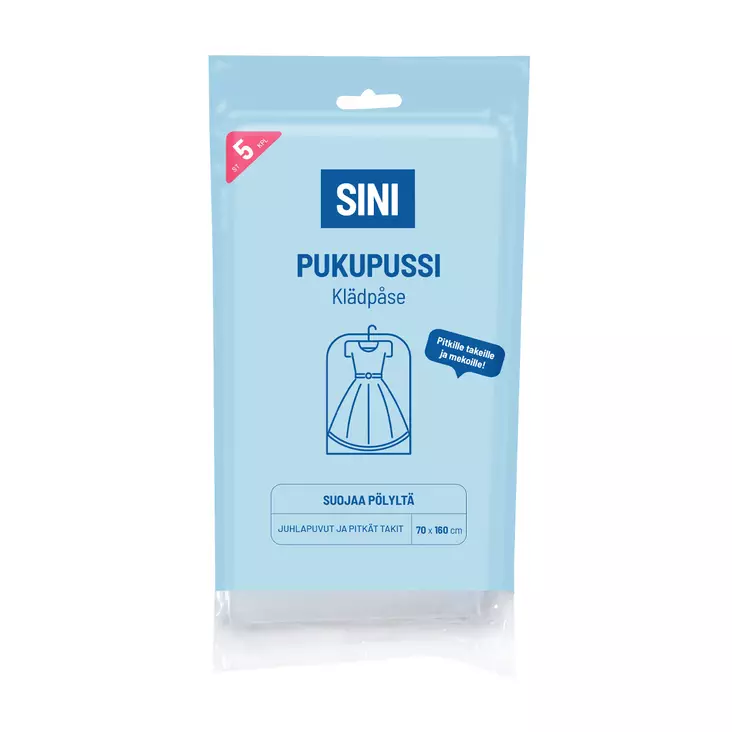 Sini pukupussi pitkä - Vaatteiden huolto ja säilytys - 7312280014725 - 1