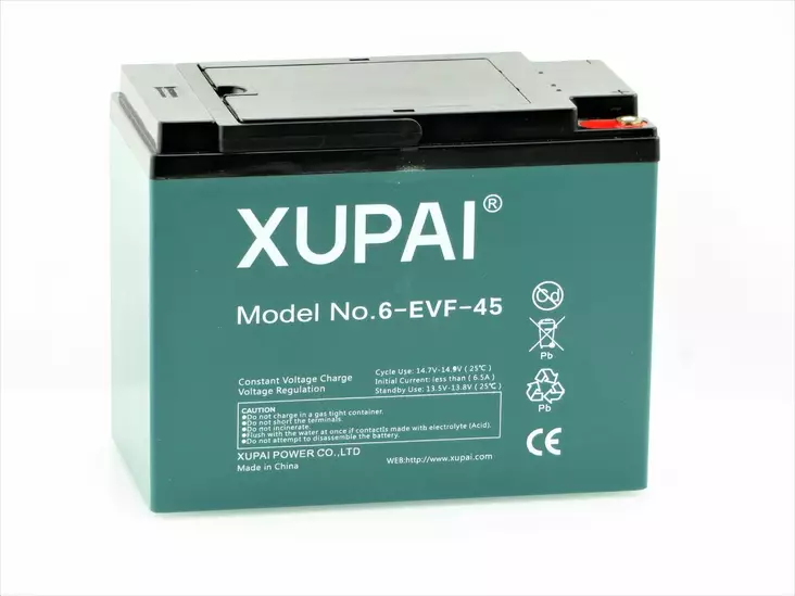 Akku xupai 6evf45 lead acid agm suljettu akku a - Sähköskootterin varaosat - 6438471030525 - 1