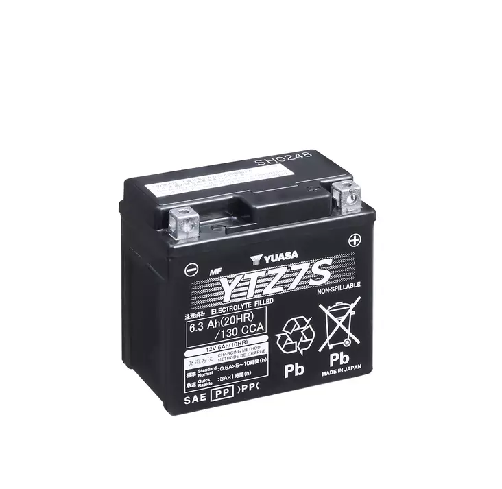 Akku Yuasa YTZ7S 6.3Ah 12V AGM vedellä täytetty - Pienkoneakut 5-10Ah - 4906958001525 - 2