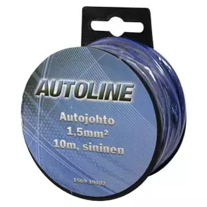 autojohto sininen 1,5mm2 autoline - Kaiutinjohdot ja virtakaapelit - 6438255190025 - 1