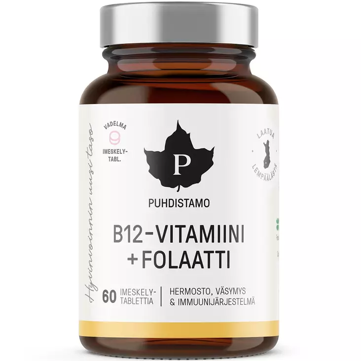 B12-vitamiini + Folaatti - Vitamiinit ja jauheet - 6430039222885 - 1