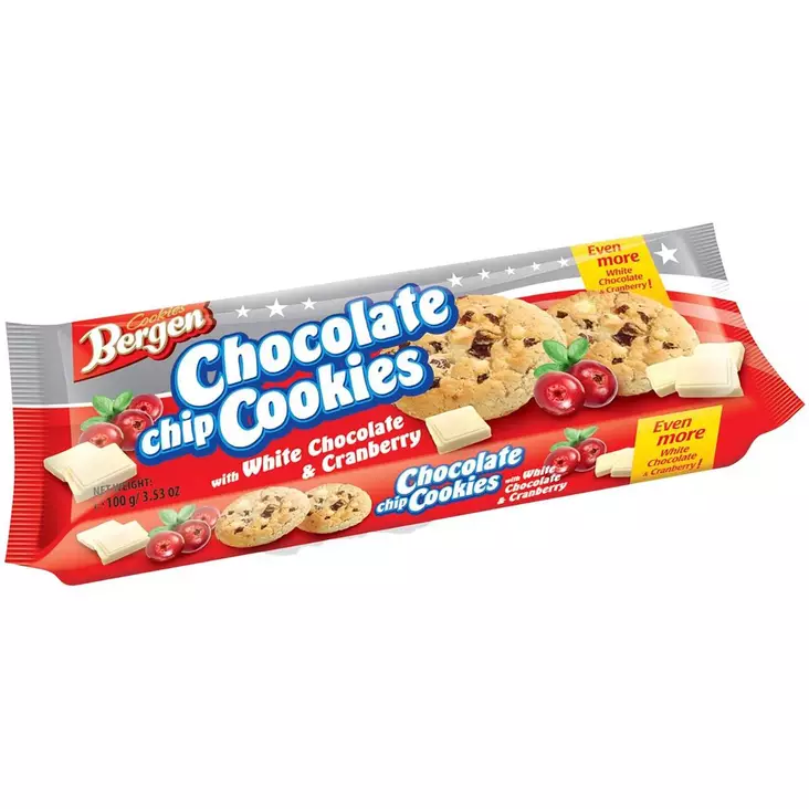 Bergen cookies valkosuklaa karpalo - Keksit ja naposteltavat - 5902379731835 - 1