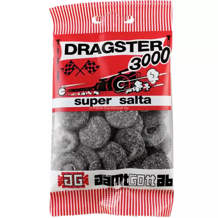 Dragster salmiakkikarkit 50g pussissa - Karkkipussit - 7312210099525 - 2