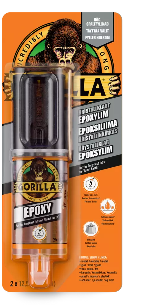 gorilla epoksiliima 25ml - Epoksit, muoviliimat ja yleisliimat - 5704947007355 - 1