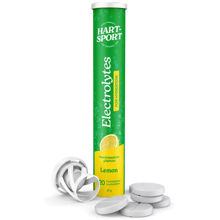Hart sport elektrolyyttiporetabletit lemon 20 kpl - Virvoitusjuomat  - 6430077254565 - 1