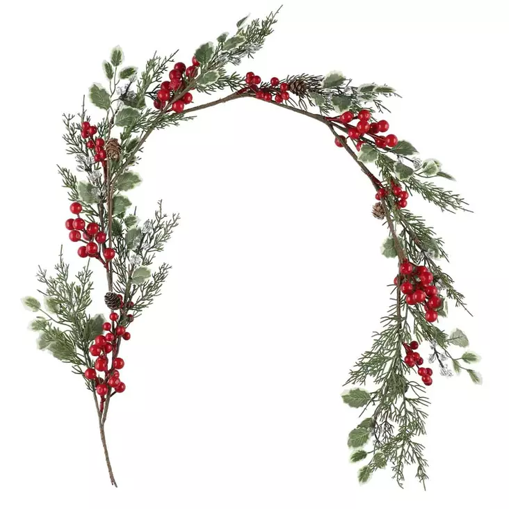 Havuköynnös 130cm punaiset marjat - Havukranssit ja havuköynnökset - 6410416576565 - 1