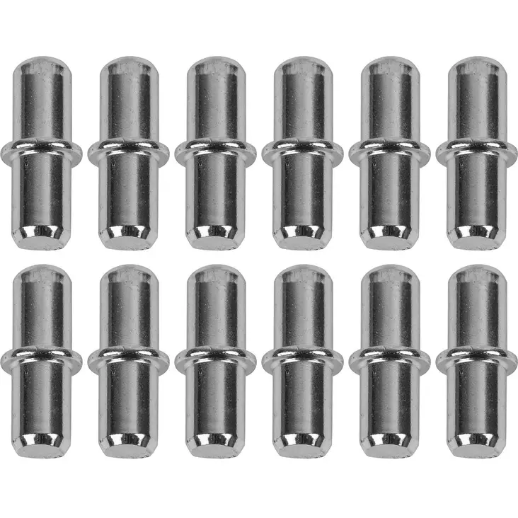 Hyllynkannatin pisla teräs 12kpl - Hyllykiskot, hyllykannattimet ja putket - 6414675051375 - 1