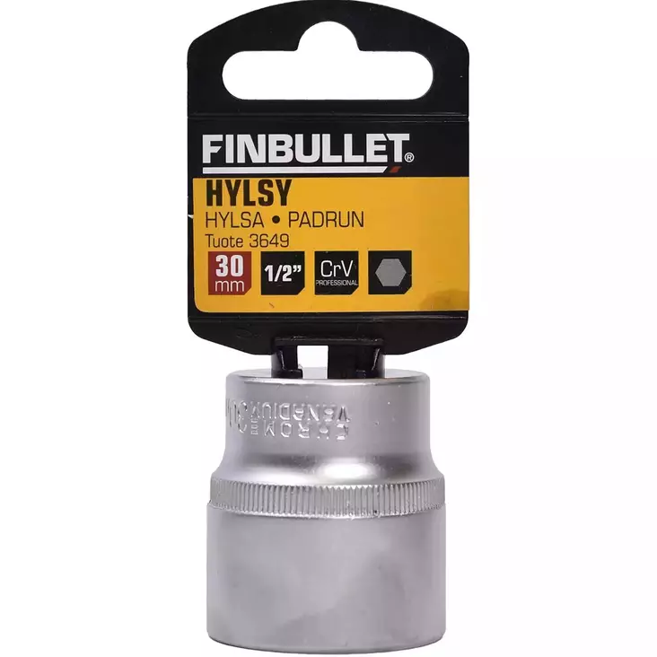 Finbullet 30 mm kromi vanadium hylsy - Hylsyt ja konehylsyt - 6438152036495 - 1
