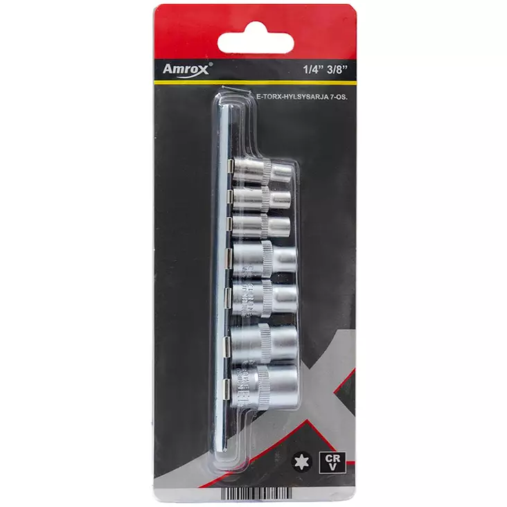 Amrox hylsysarja 7 osainen torx - Hylsyt ja konehylsyt - 6420286907475 - 1