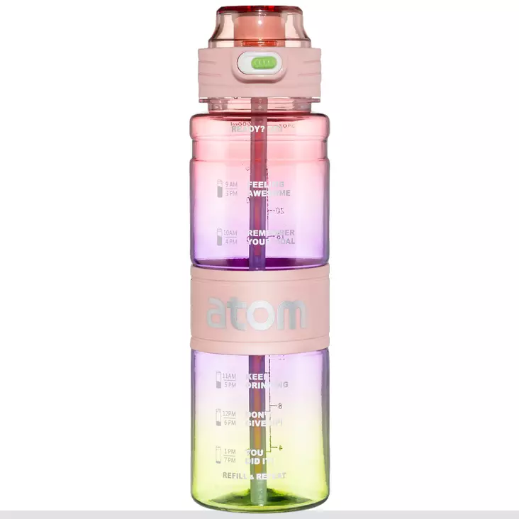 Atom juomapullo pillillä 1000 ml pinkki - Juomapullot ja urheilukassit - 6410416584515 - 1