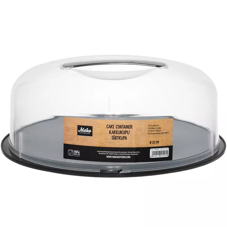 pyöreä kakkukupu 32cm kirkkaalla kannella - Leivontakulhot ja kakkuvuoat - 6410413004955 - 1