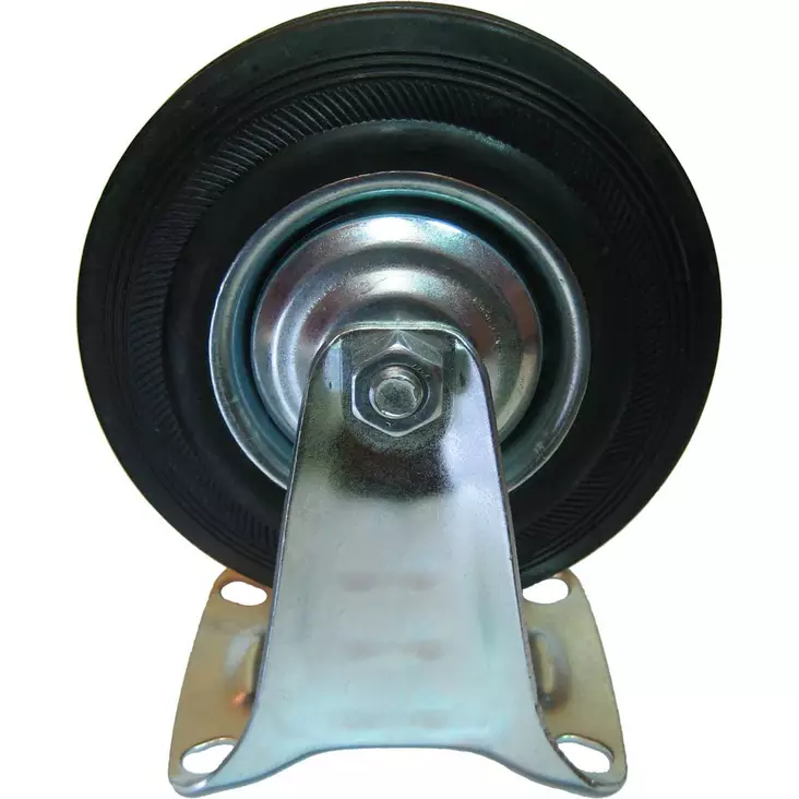 kalustepyörä kiinteä 125mm metallivanteella - Kalustepyörät - 6419773560705 - 1
