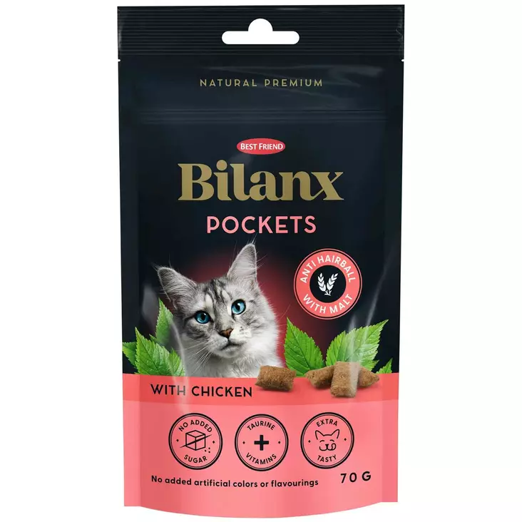 Bilanx pockets anti hairball kissanherkut - Kissan makupalat ja herkut - 5700551220715 - 1