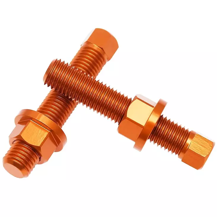 Ktm ketjunkiristimen pultit ktm oranssi anodisoitu - Crossin ja mopon ketjunkiristimet - 6438471343595 - 1