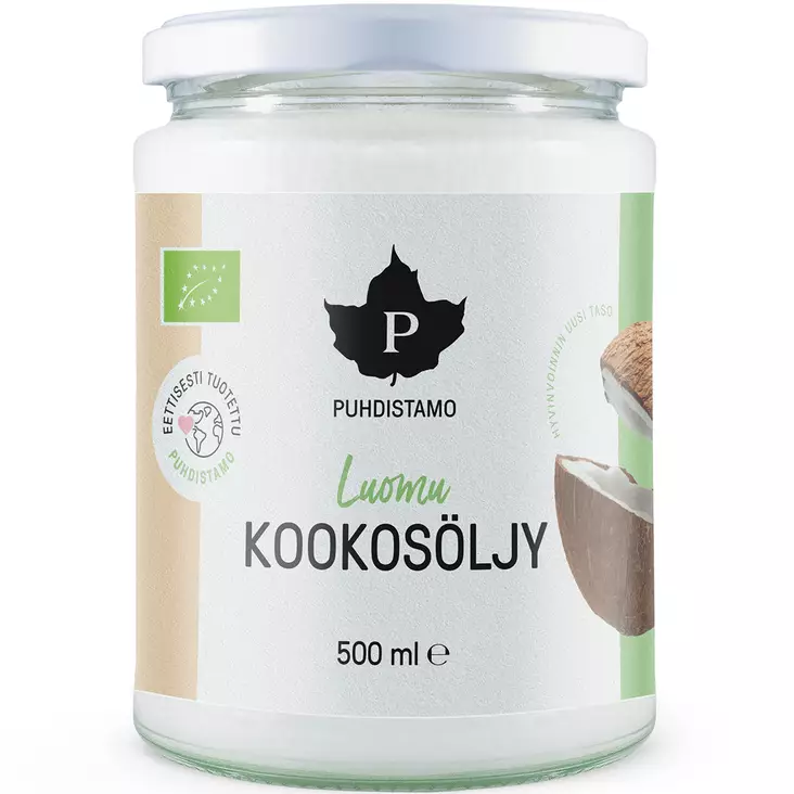 luomu kookosöljy 500 ml puhdistamo - Mausteet - 6430039220805 - 1