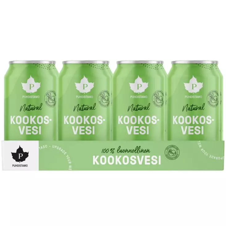 Puhdistamo kookosvesi 12 tölkin pakkaus - Virvoitusjuomat - 6430039226135 - 1