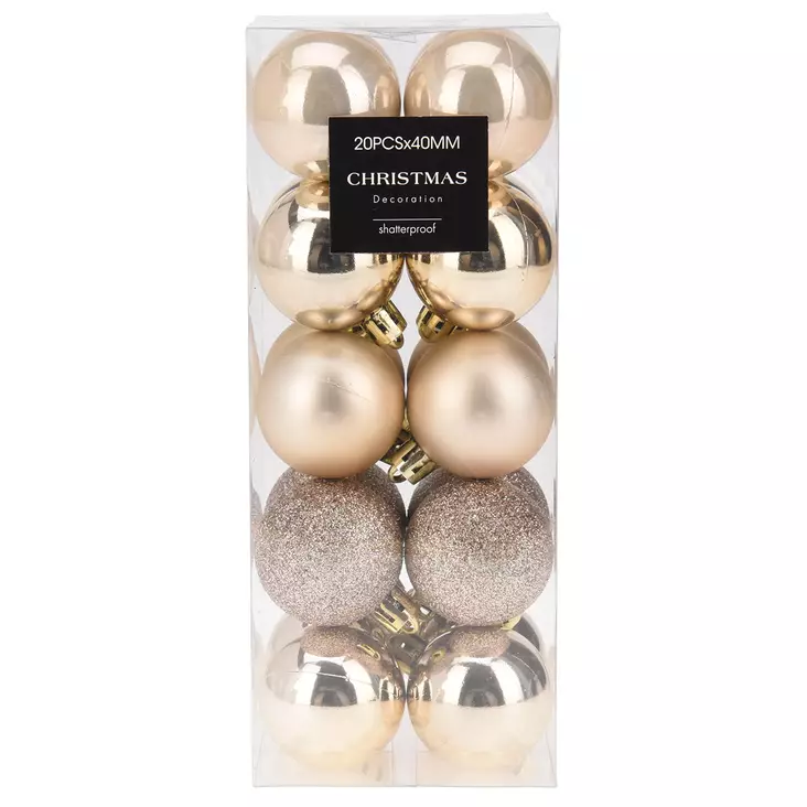 Kultaiset joulupallot - Kuusenkoristeet - 8721037097055 - 1