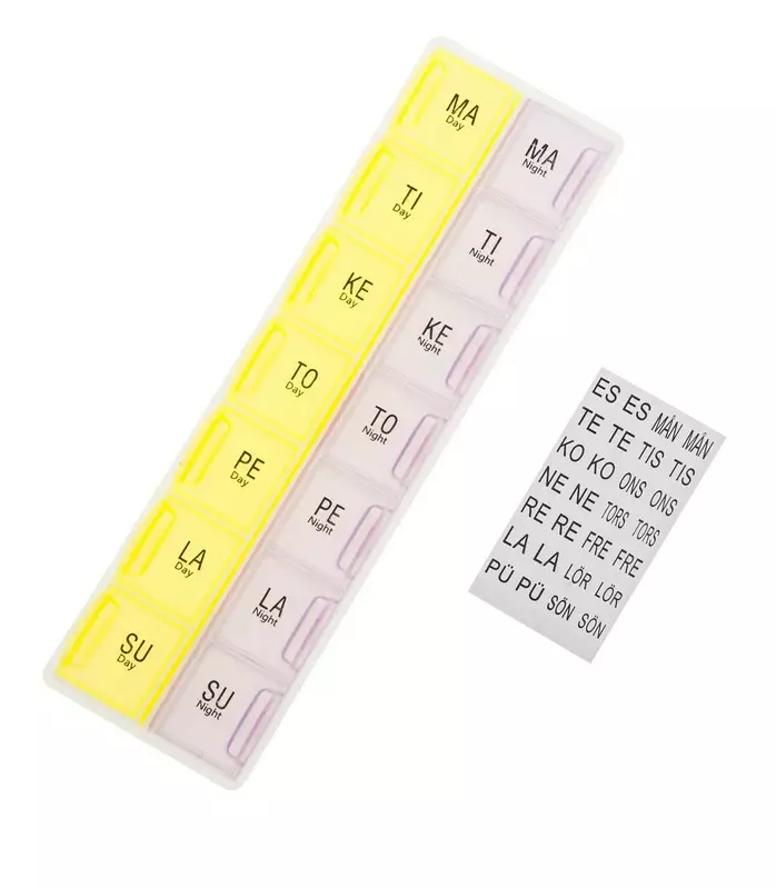 lääkeannostelija aamu-ilta 1 viikko - Lääkeannostelijat - 6410412834485 - 1